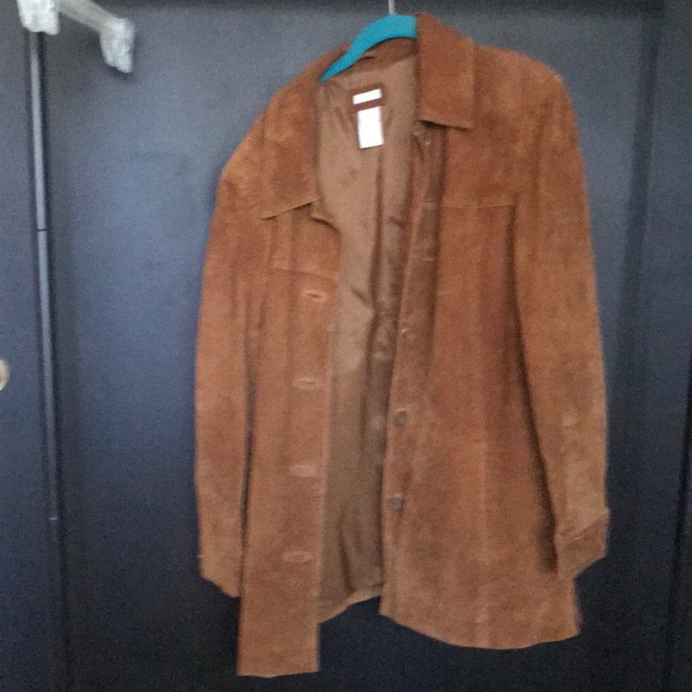 Chestnut brown suede jacket